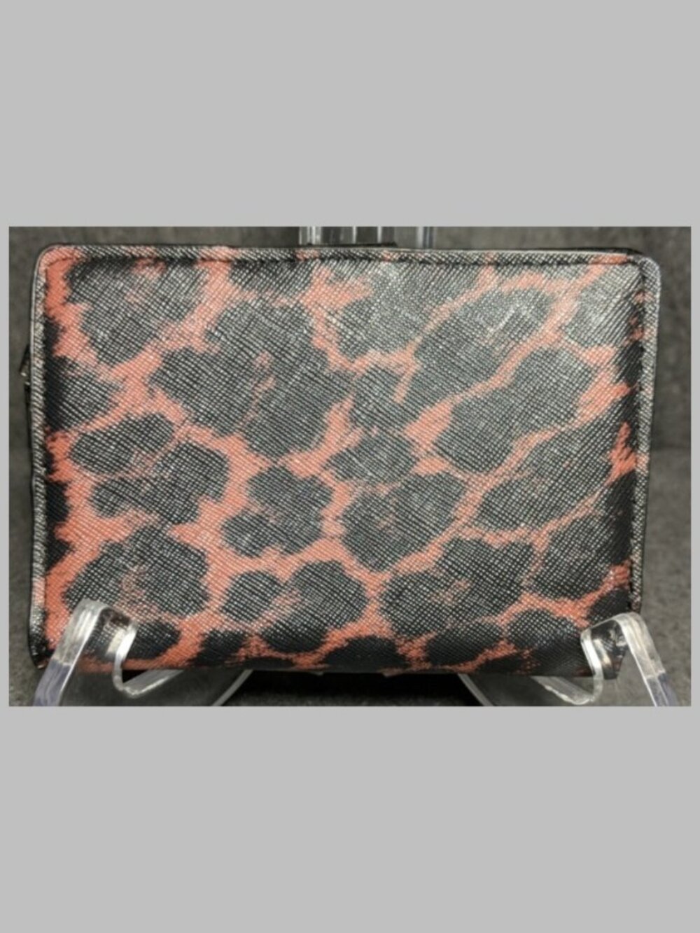 Safe Keeper Leopard Print Faux Leather Wallet Bifold Organizer Clutch Women